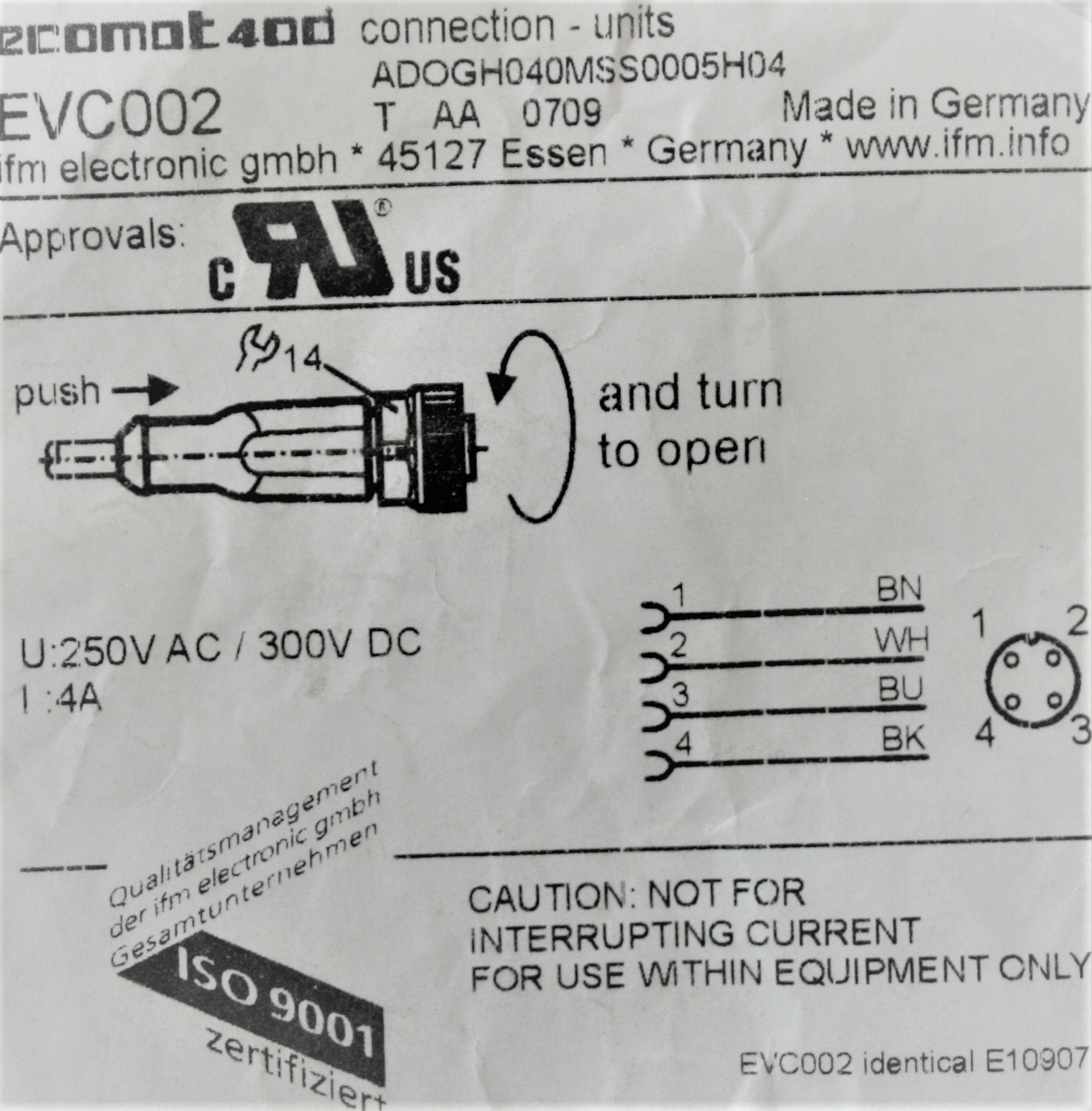 ANSCHLUSSKABEL MIT BUCHSE EVC002