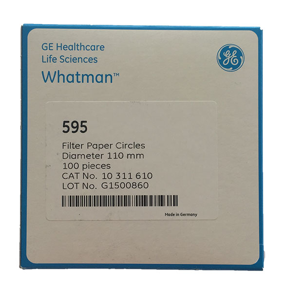 l13500301_rundfilter_wathmann_595 RUNDFILTERPAPIER Sorte 595 ø 110 mm 1 VE = 100 Stück