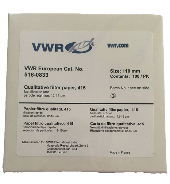 l13500306_rundfilter_415_110mm RUNDFILTERPAPIER qualitativ Sorte 415 ø 110 mm 1 VE = 100 Stück