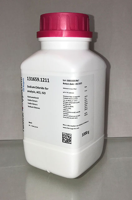 Natriumchlorid zur Analyse, ACS, ISO 1 kg AppliChem