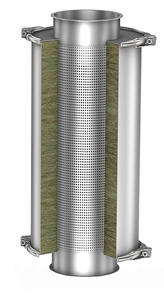 SCHALLDÄMPFER D=150   500mm lg. - 2/VZ 