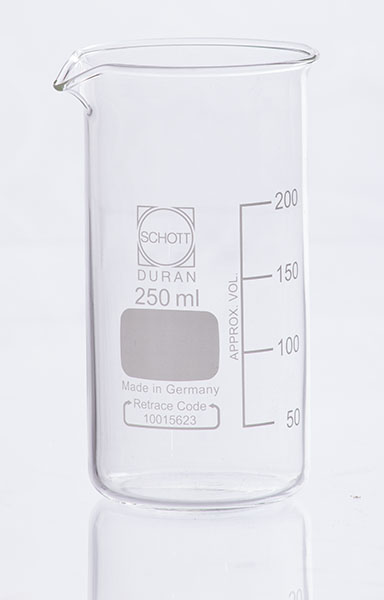 BECHERGLAS 250 ml hohe Form